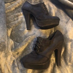 Suede heels